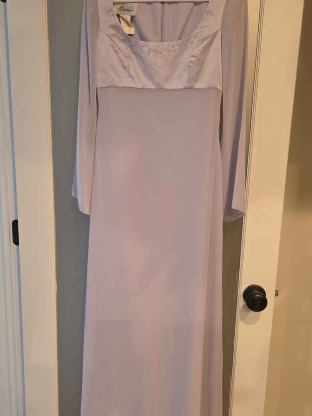 Michaelangelo Lavender Long Sleeve Maxi Dress
